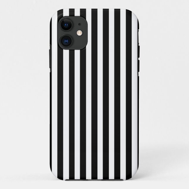 Capa Para iPhone 11 Black Modern Stripes (Verso)