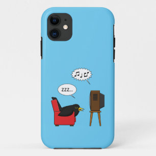 Capa Para iPhone 11 Blackbird dormindo em frente à banda desenhada da 