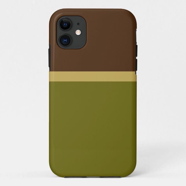 Capa Para iPhone 11 Bloco de Cacau Castanho Verde Azul Moderno (Verso)
