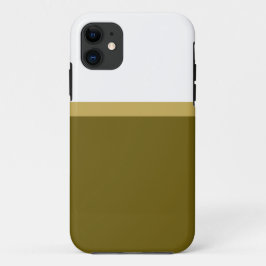 Capa Para iPhone 11 Bloco de Cor na moda Moderna do Ouro Branco