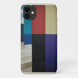 Capa Para iPhone 11 Bloco de Cores Arquitetônicas Abstratas Modernas A
