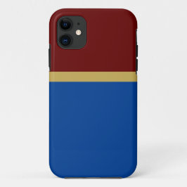 Capa Para iPhone 11 Bloco de Cores Vermelho Real Azul Moderno Vermelho