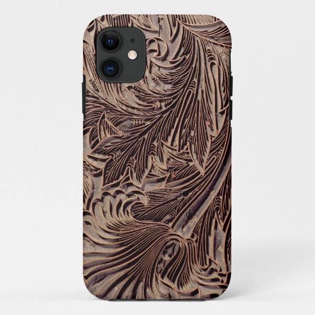 Capa Para iPhone 11 Bloco de impressão do design da tulipa, 1875 (Verso)