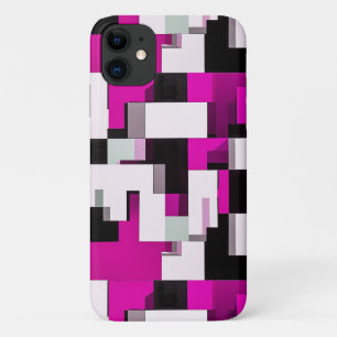Capa Para iPhone 11 Blocos abstratos roxos