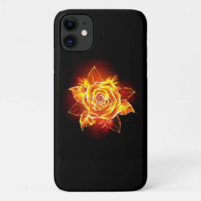 Capa Para iPhone 11 Blooming Fire Rosa (Verso)