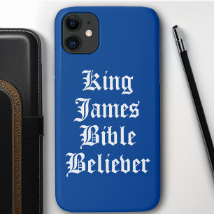 Capa Para iPhone 11 Blue Christian Faith King James Bíblia Trust
