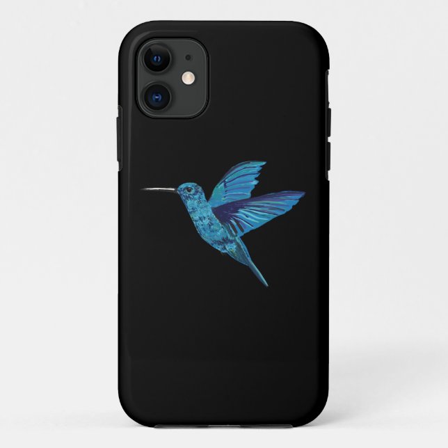 Capa Para iPhone 11 Blue Himmingbird (Verso)