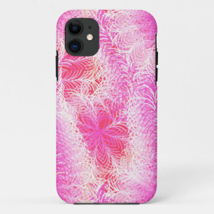 Capa Para iPhone 11 Boa de pena rosa
