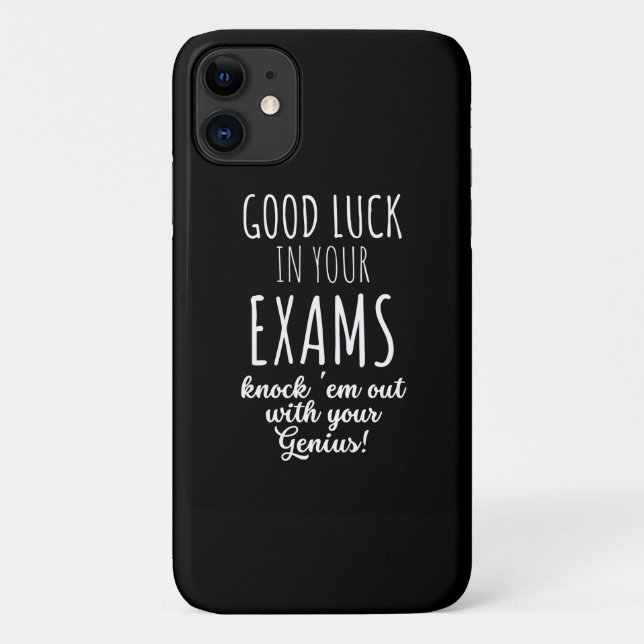 Capa Para iPhone 11 boa sorte nos seus exames (Verso)
