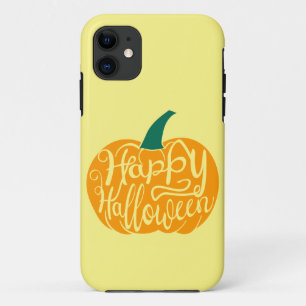 Capa Para iPhone 11 Boas inscrições do Dia das Bruxas em abóbora escul
