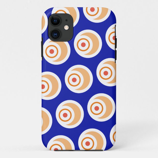 Capa Para iPhone 11 Bobinas 3D, Abstrato Laranja Real, Brilhante (Verso)
