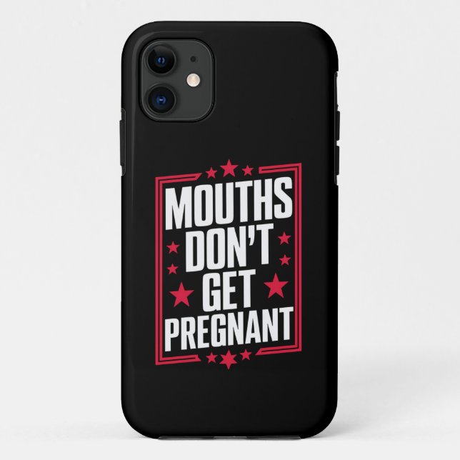 Capa Para iPhone 11 Bocas não engravidam (Verso)