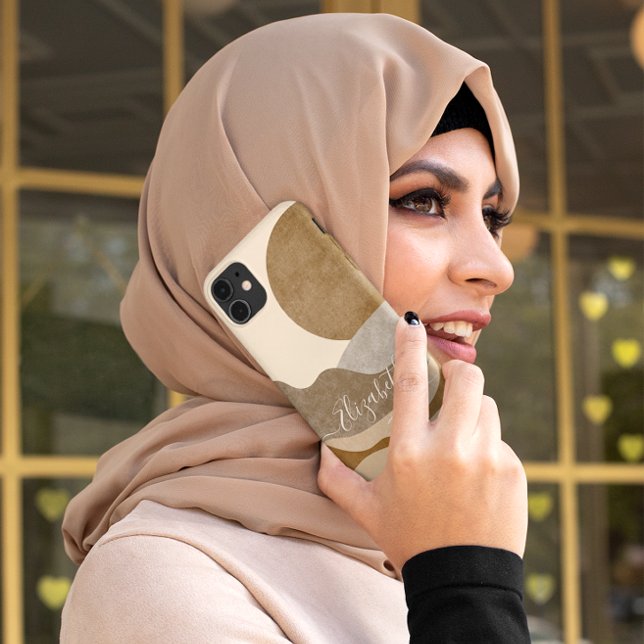 Capa Para iPhone 11 Boho Aestético Montanha Paisagem Moderna Arte (Criador carregado)