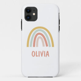 Capa Para iPhone 11 Boho Pastel Rainbow Personalizado