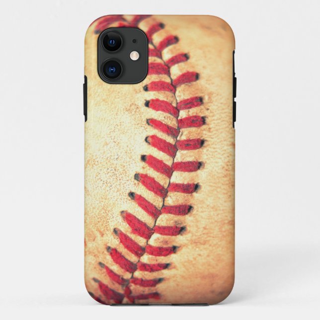 Capa Para iPhone 11 Bola de beisebol antiga (Verso)