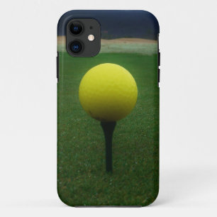 Capa Para iPhone 11 Bola de Golfe Amarelo no campo de golfe da montanh
