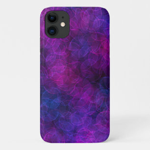 Capa Para iPhone 11 Bolhas de Abstrato preto e roxo