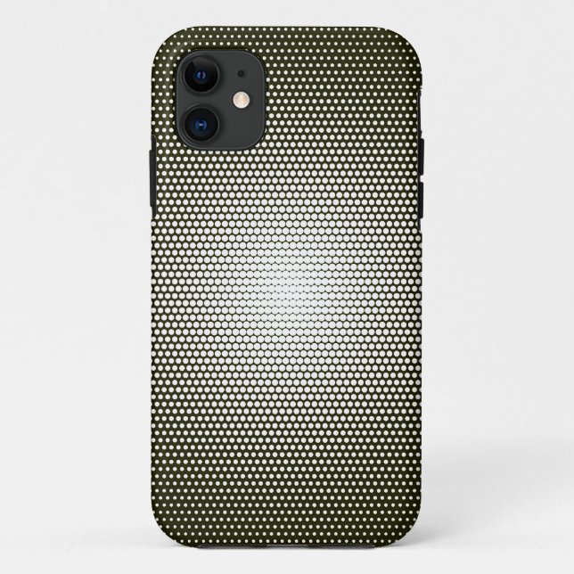 Capa Para iPhone 11 Bolinhas brancas e pretas (Verso)
