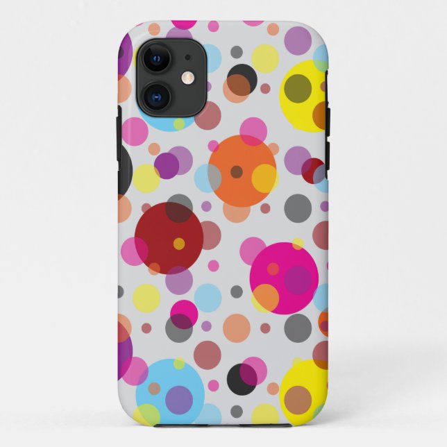 Capa Para iPhone 11 Bolinhas coloridas (Verso)