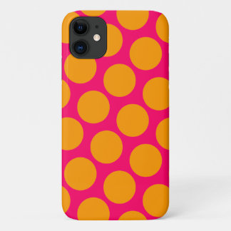 Capa Para iPhone 11 Bolinhas laranja