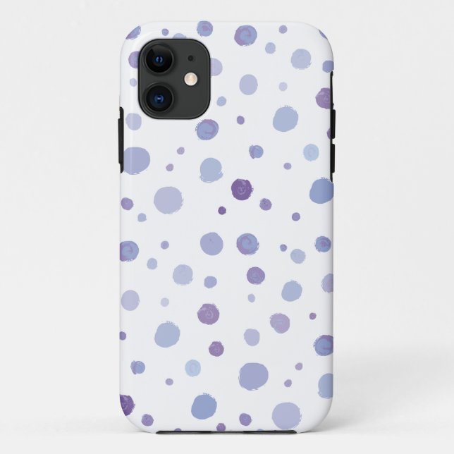 Capa Para iPhone 11 bolinhas pintadas à mão (Verso)