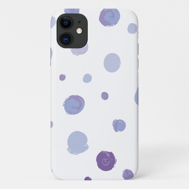 Capa Para iPhone 11 bolinhas pintadas à mão (Verso)