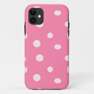 Capa Para iPhone 11 Bolinhas rosa pálidas a rosa