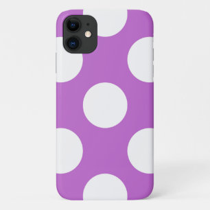 Capa Para iPhone 11 Bolinhas Roxas, Padrão de Bolinhas, Pontos, Pontos