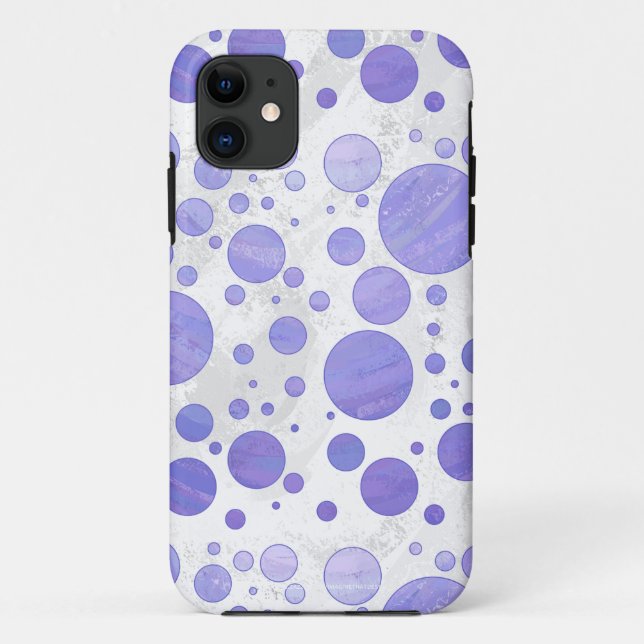 Capa Para iPhone 11 Bolinhas solar roxa (Verso)