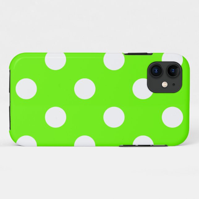 Capa Para iPhone 11 bolinhas verde limão para o gabinete-gabinete prim (Verso (horizontal))
