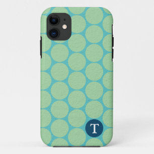 Capa Para iPhone 11 Bolinhas Verdes Chic Large Teal