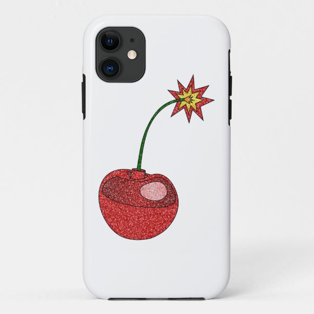 Capa Para iPhone 11 Bomba de Cherry com brilho (Verso)