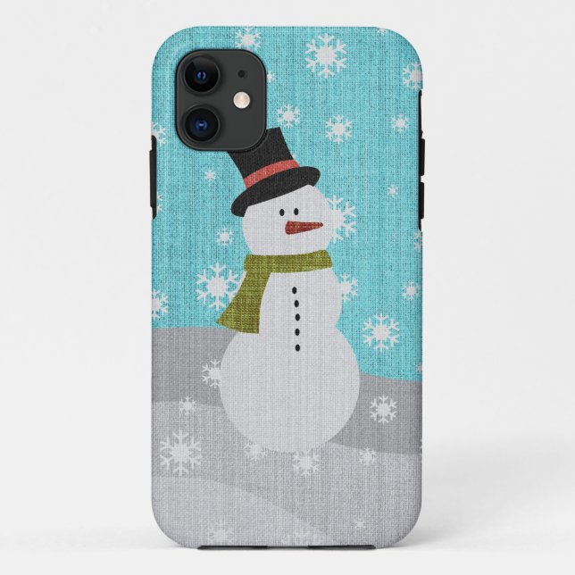 Capa Para iPhone 11 Boneco de neve (Verso)
