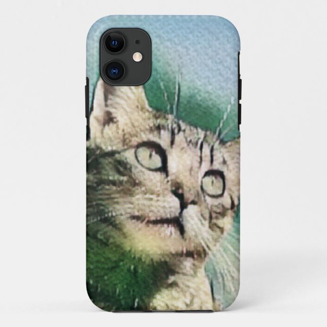 Capa Para iPhone 11 Bonita design de Gato (Verso)