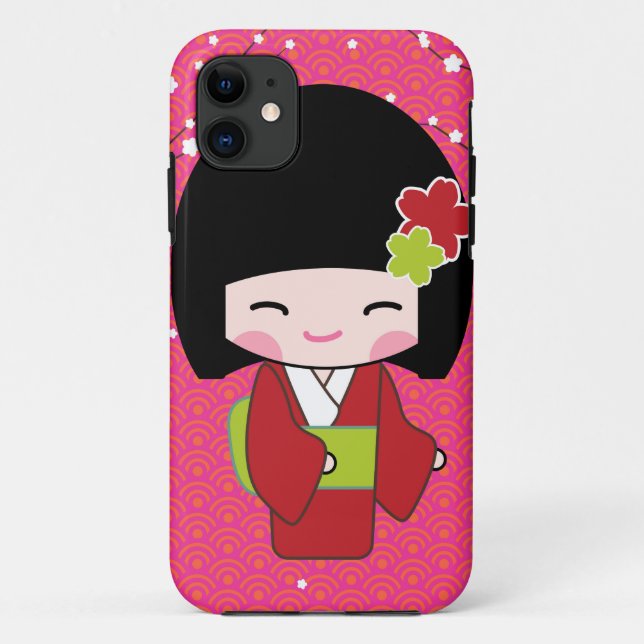 Capa Para iPhone 11 bonitinho iPhone 11 com bonecas kawaii (Verso)