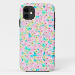 Capa Para iPhone 11 Bonito Azul, Visitas Florais