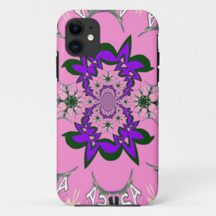 Capa Para iPhone 11 Bonito bebê rosa, cor-de-rosa púrpura, motif mon
