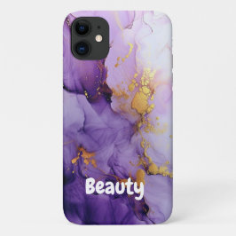 Capa Para iPhone 11 Bonito Faux Iridescente com Nome Case-Mate