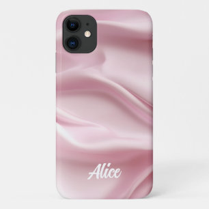 Capa Para iPhone 11 Bonito Iridescente Rosa Moderno com Nome Case-Mate