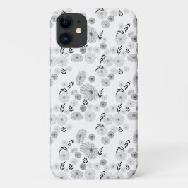 Capa Para iPhone 11 Bonito rabisco de flor selvagem Padrão Case-Mate i