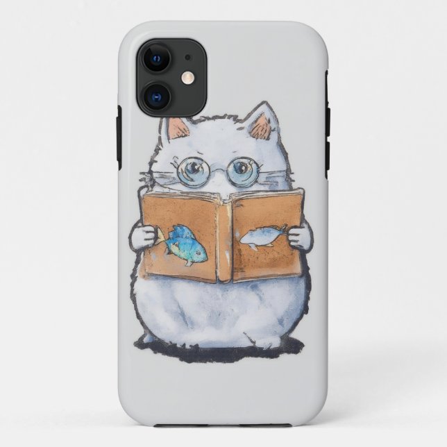 Capa Para iPhone 11 Bookie Cat Mobile Case (Verso)
