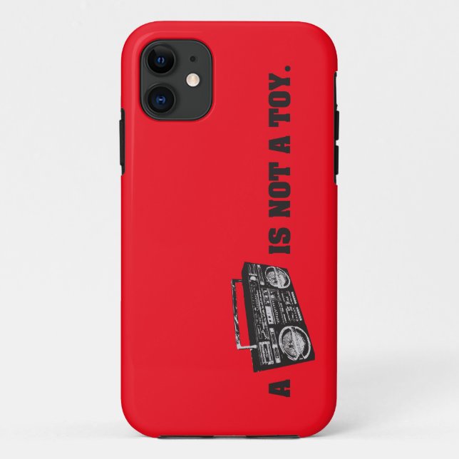 Capa Para iPhone 11 Boombox não é um brinquedo (Verso)
