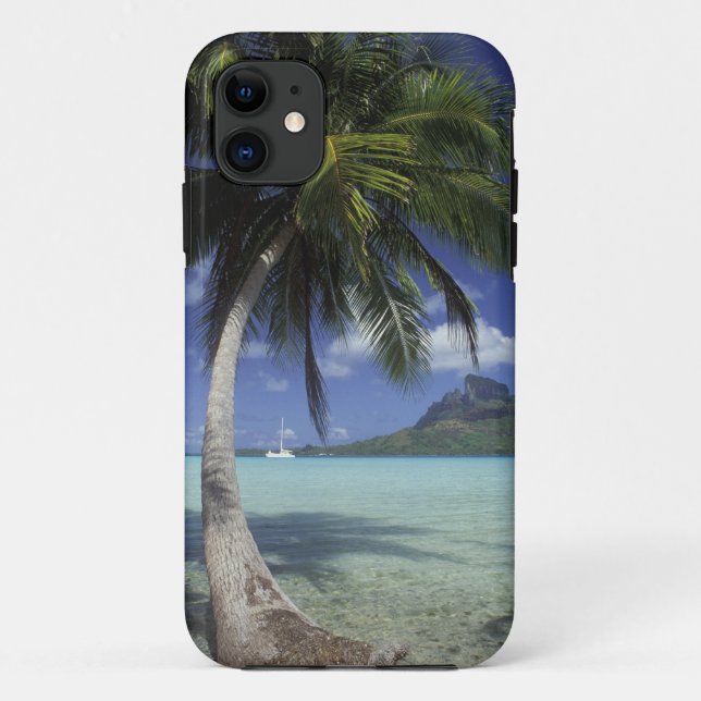Capa Para iPhone 11 Bora Bora, Polinésia Francesa Mt. Otemanu visto (Verso)