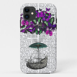 Capa Para iPhone 11 Borboleta 2 Purple e Green
