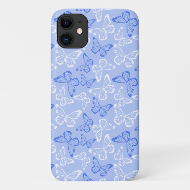 Capa Para iPhone 11 Borboleta Azul (Verso)