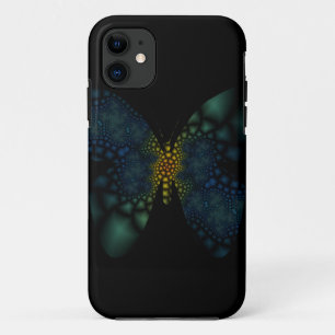 Capa Para iPhone 11 borboleta azul e verde