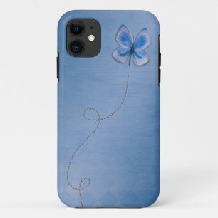 Capa Para iPhone 11 Borboleta azul em voo