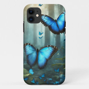 Capa Para iPhone 11 Borboleta Azul Morpho