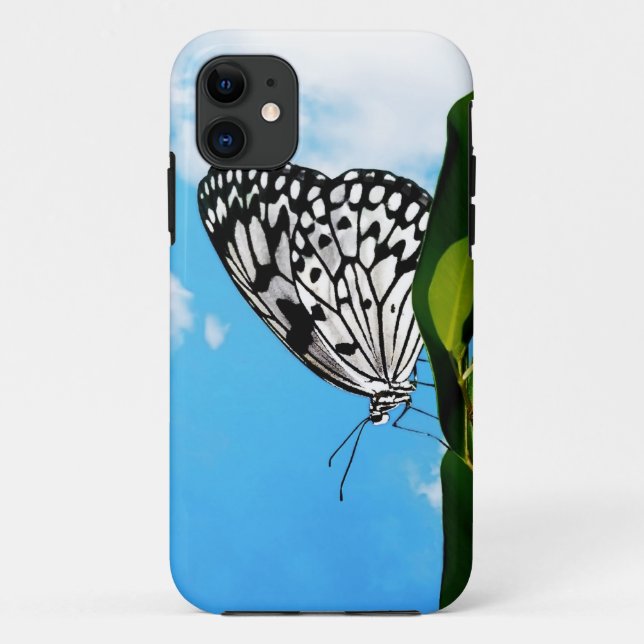 Capa Para iPhone 11 Borboleta & Céu (Verso)