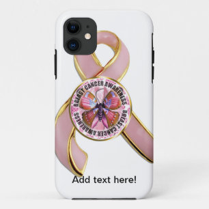 Capa Para iPhone 11 Borboleta da consciência do cancro da mama